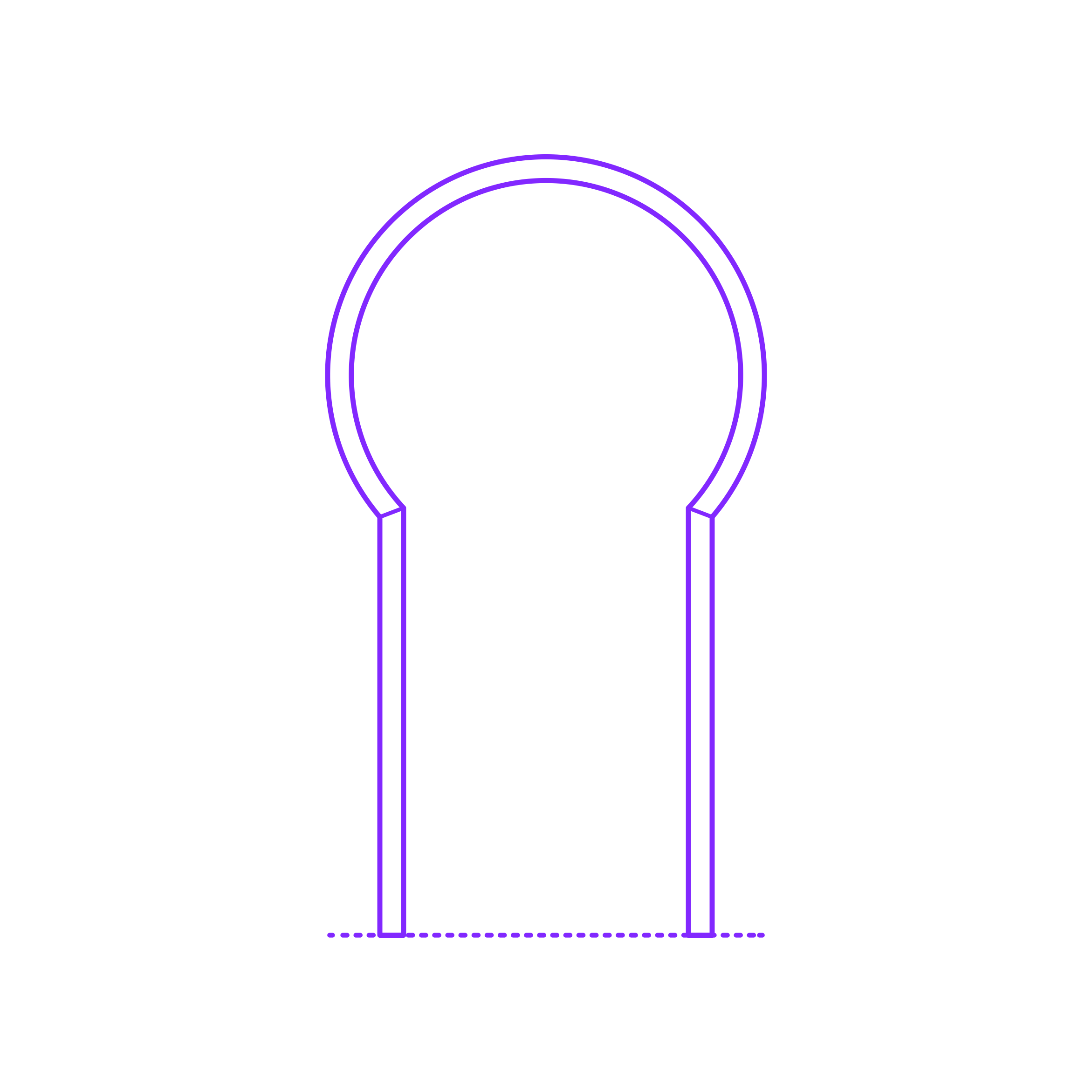 Buildings Arches Horseshoe Rounded Outline Icon Svg Set Free Vectors
